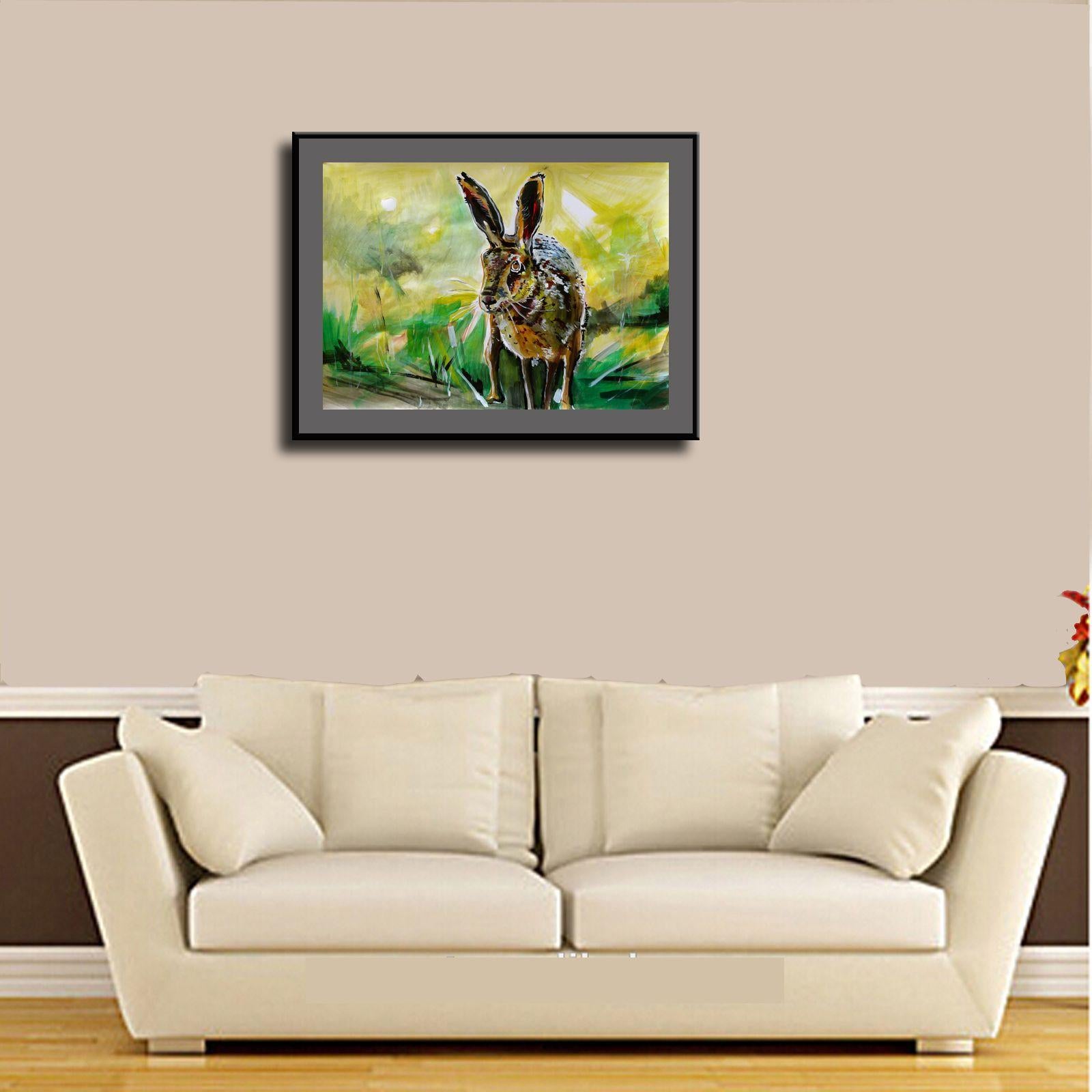 rabbit acrylic painting