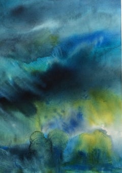 Into the Greens, peinture, aquarelle sur papier