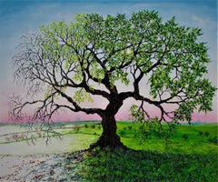 AN OAK OF TWO SEASONS, Painting, Oil on Canvas