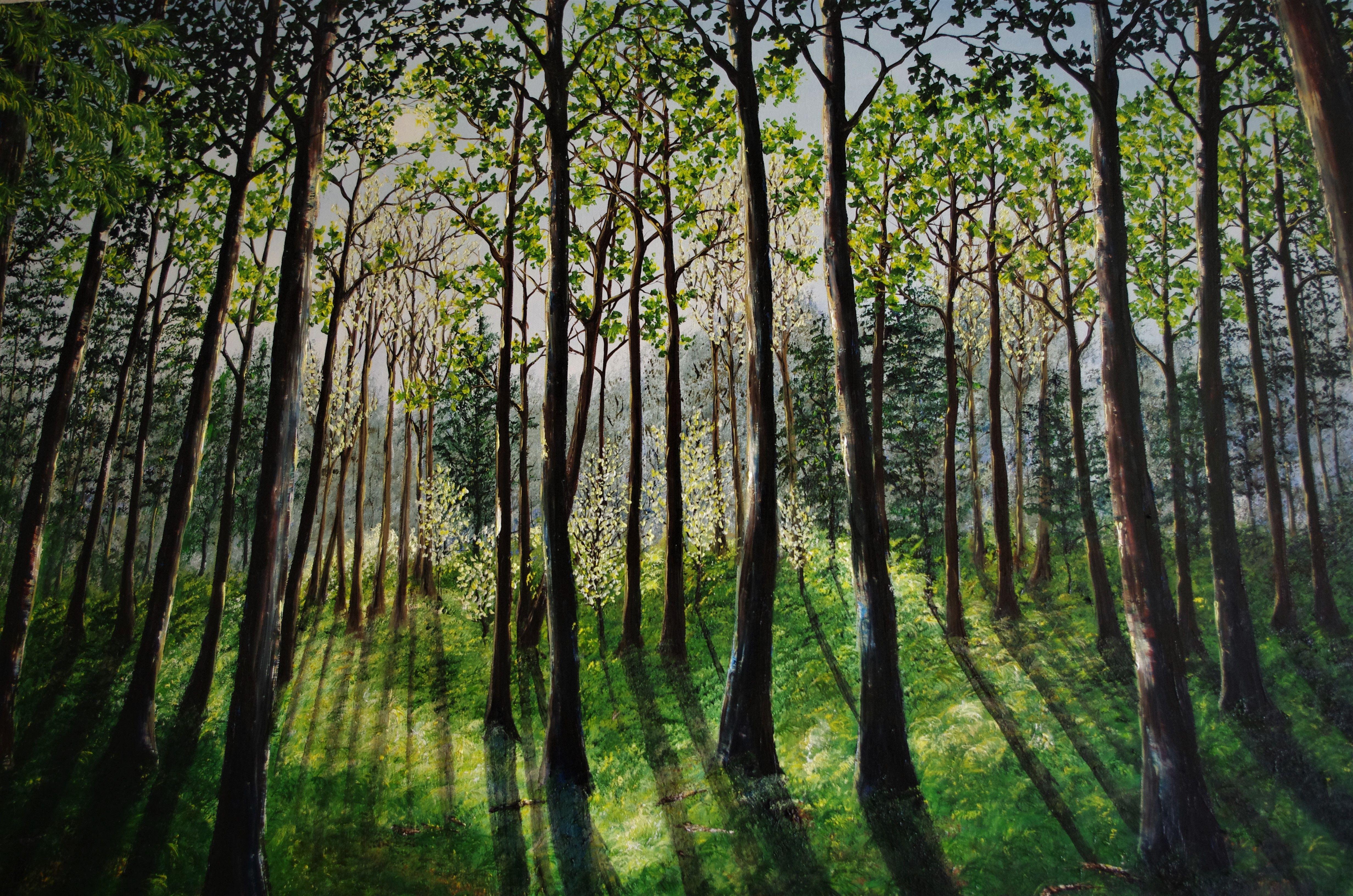INTO THE HEART OF THE FOREST, Painting, Oil on Canvas 1