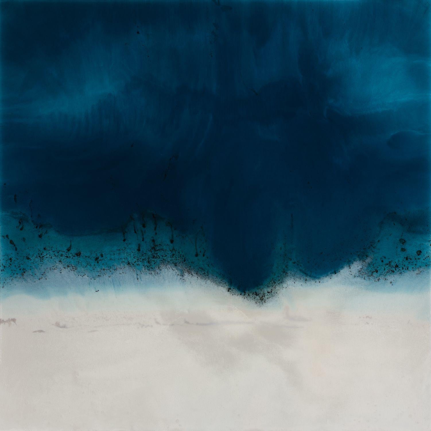 Abstract Painting de Patricia J Finley - Persuasión azul cristal, Pintura, Acrílico sobre panel de madera