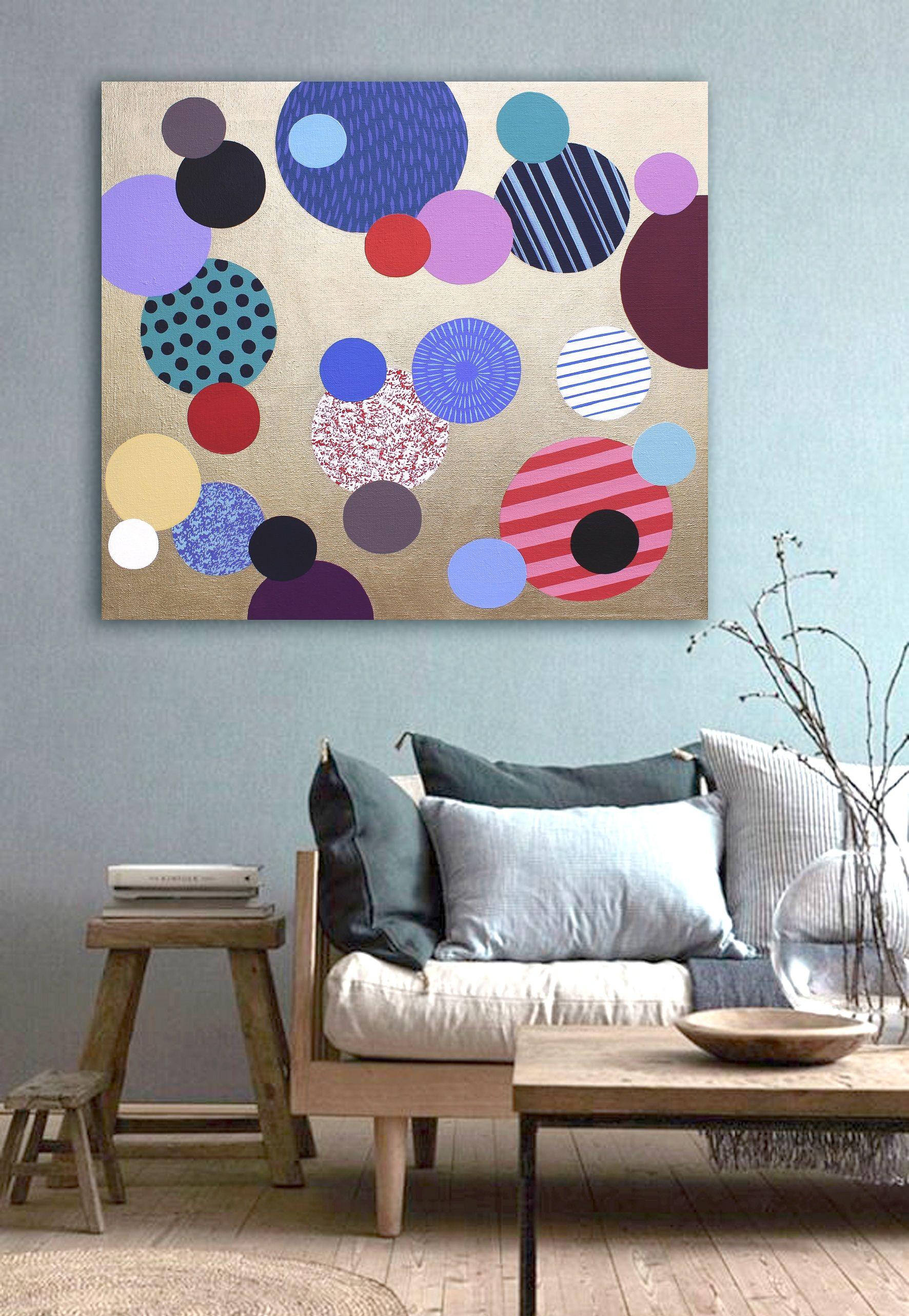 Sólo puntos 5, Pintura, Acrílico sobre lienzo - Painting de Lucie Jirku