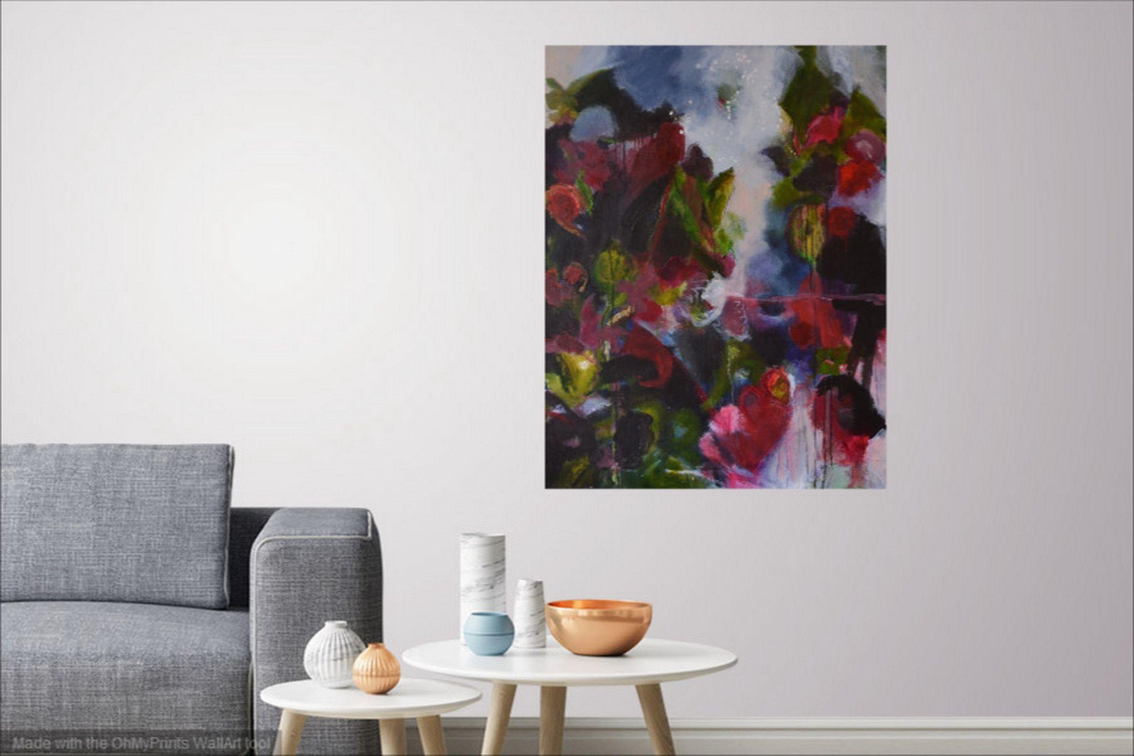 Passeggiata con Franz, Pittura, Acrilico su tela - Painting di Karin Goeppert