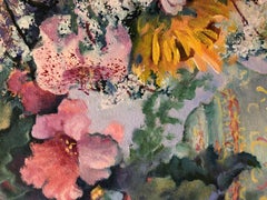 Goldener Raumteiler, Gemälde, Acryl auf Leinwand