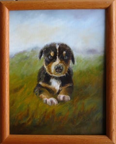 Dog Day Afternoon, Painting, Oil on Wood Panel