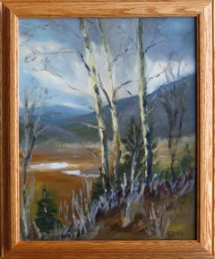 Birch Trees (FRAMED), Painting, Oil on Canvas