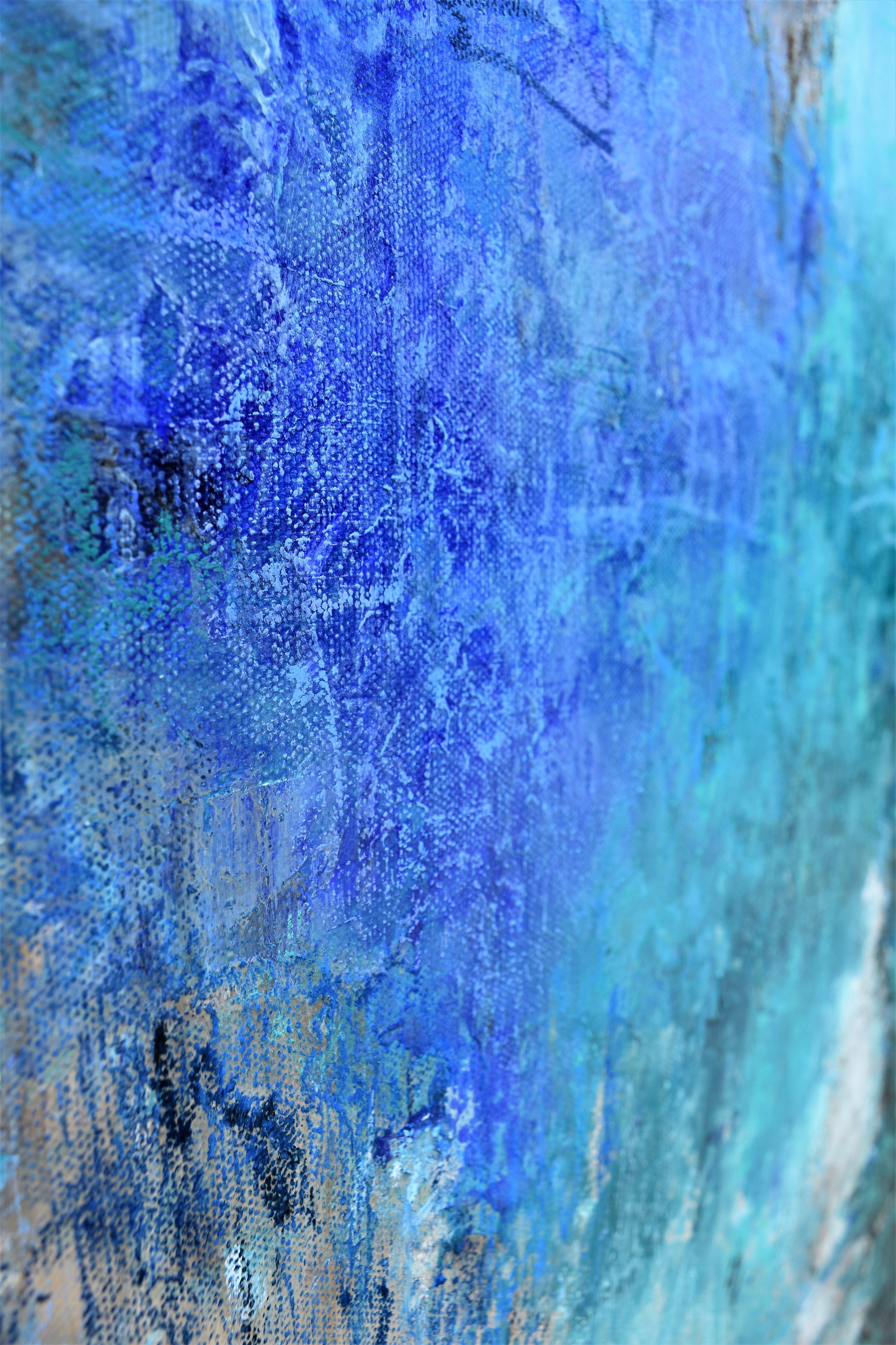 UNTOUCHED BEAUTY, Painting, Acrylic on Canvas - Blue Abstract Painting by Daniela Pasqualini