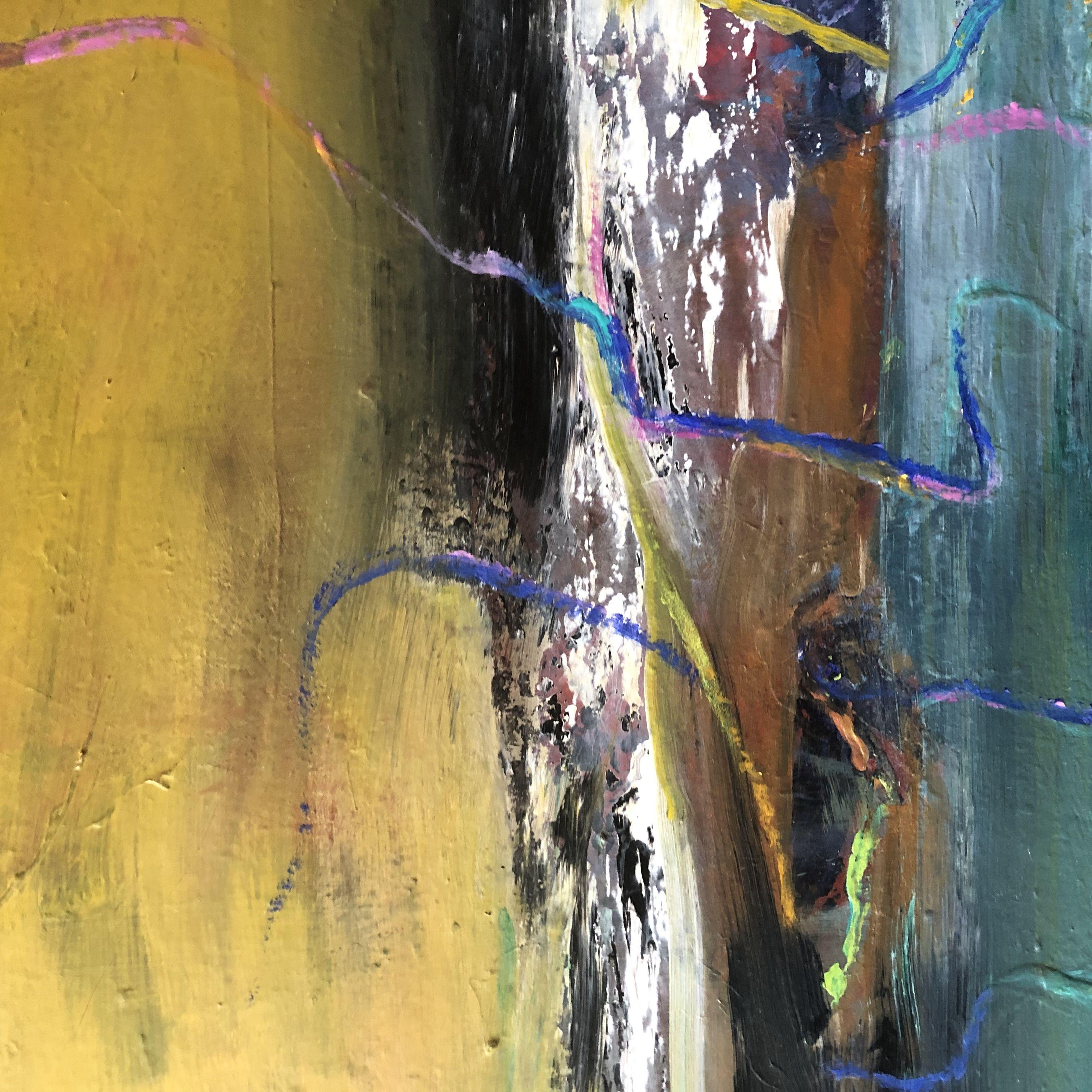 Horizon, Peinture, Acrylique sur Toile - Abstrait Painting par Christiane Pape