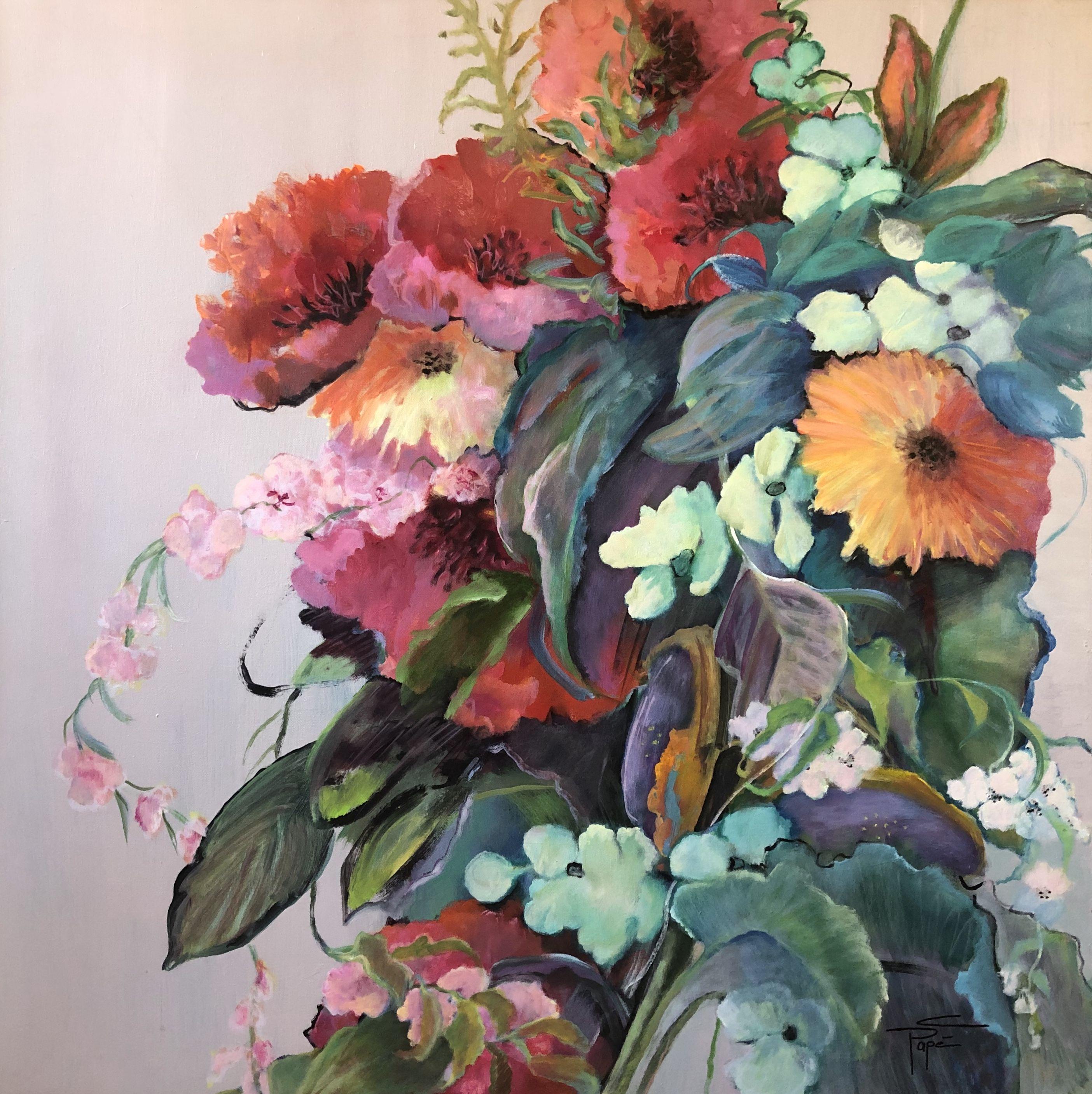 Fiesta, Pittura, Acrilico su tela - Painting di Christiane Pape