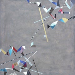 Composition diagonale 2, peinture, acrylique sur toile
