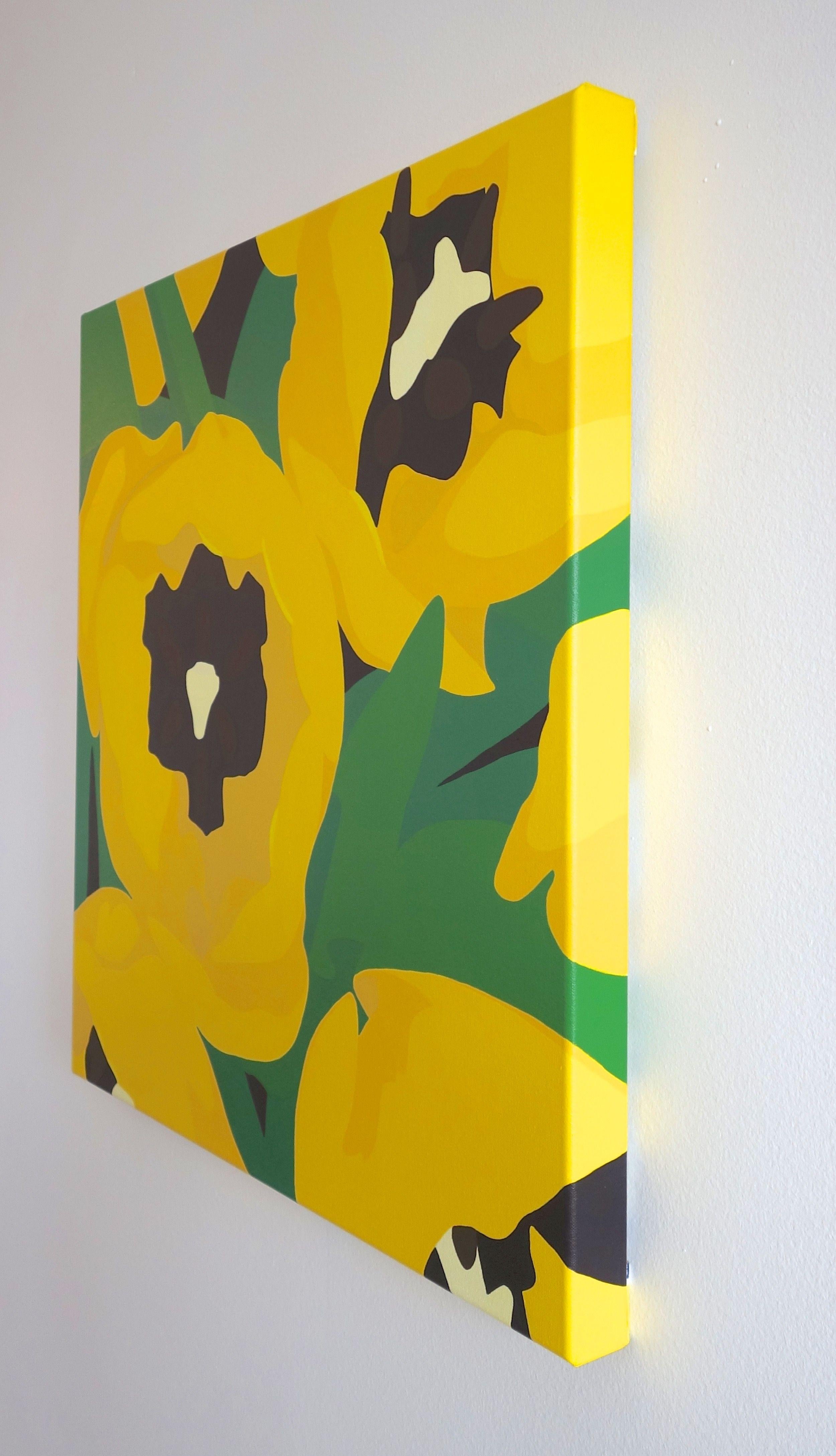 yellow tulips acrylic painting