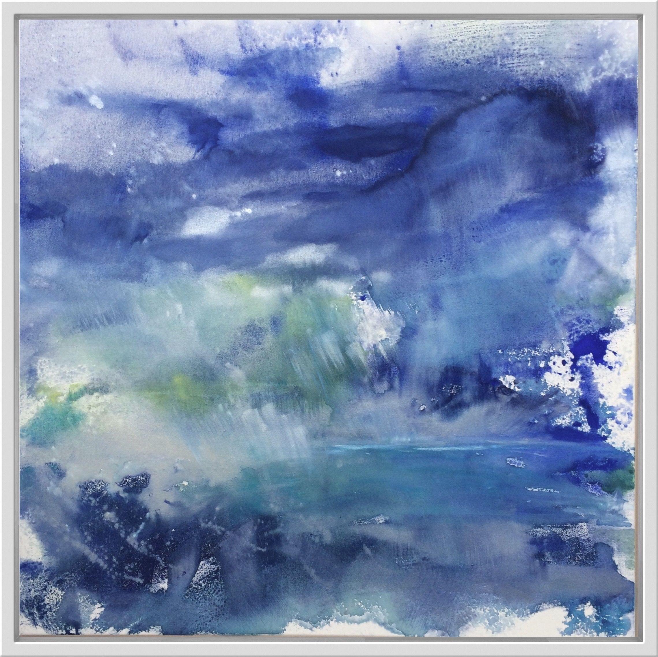 The Blues Will Take You There, Gemälde, Aquarell auf Leinwand – Art von Gesa Reuter