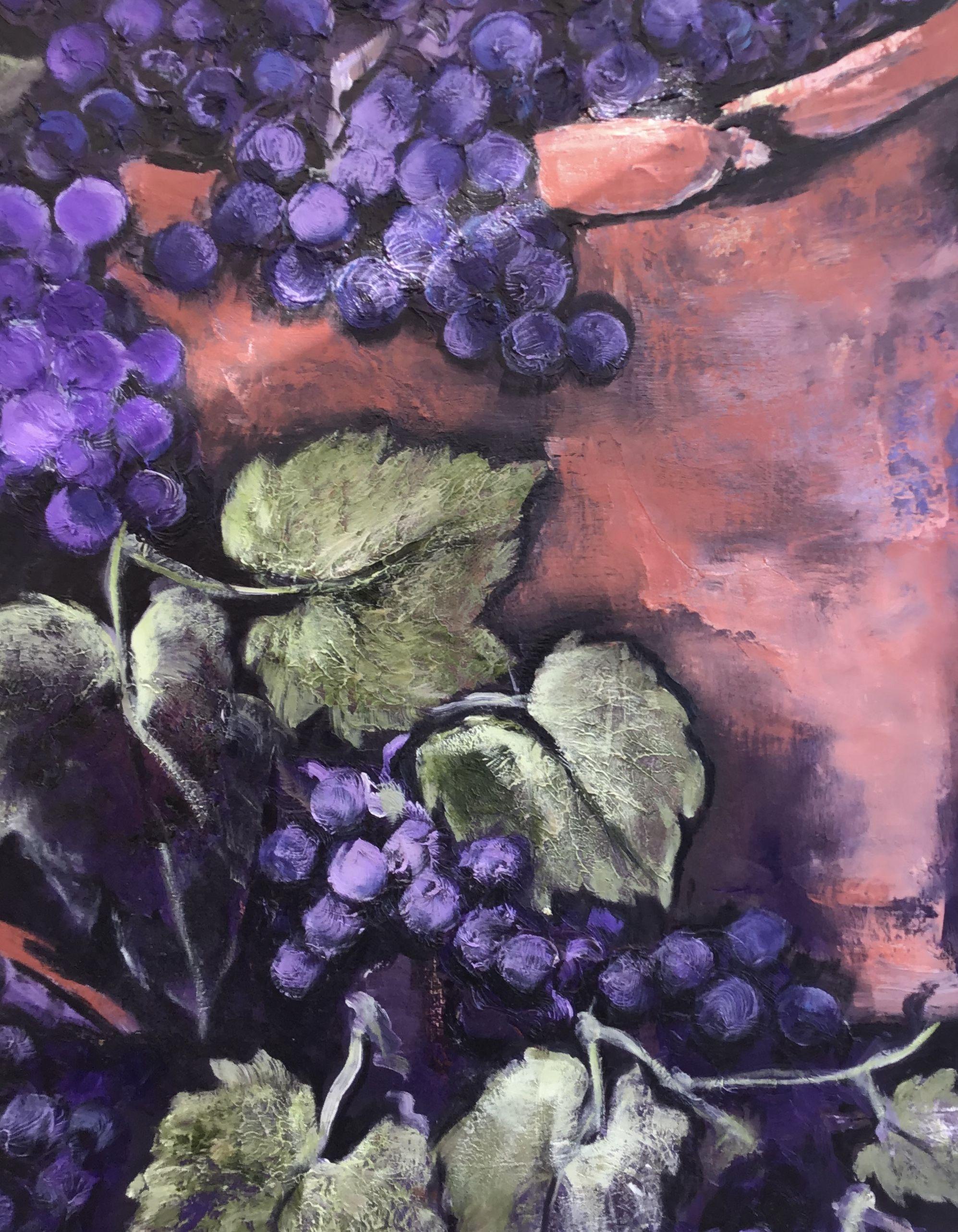 Grape Harvest, Painting, Oil on Canvas For Sale 2
