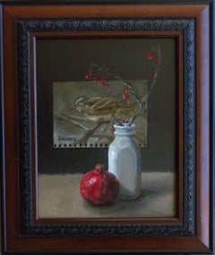 January's Calendar Month, Painting, Oil on Wood Panel