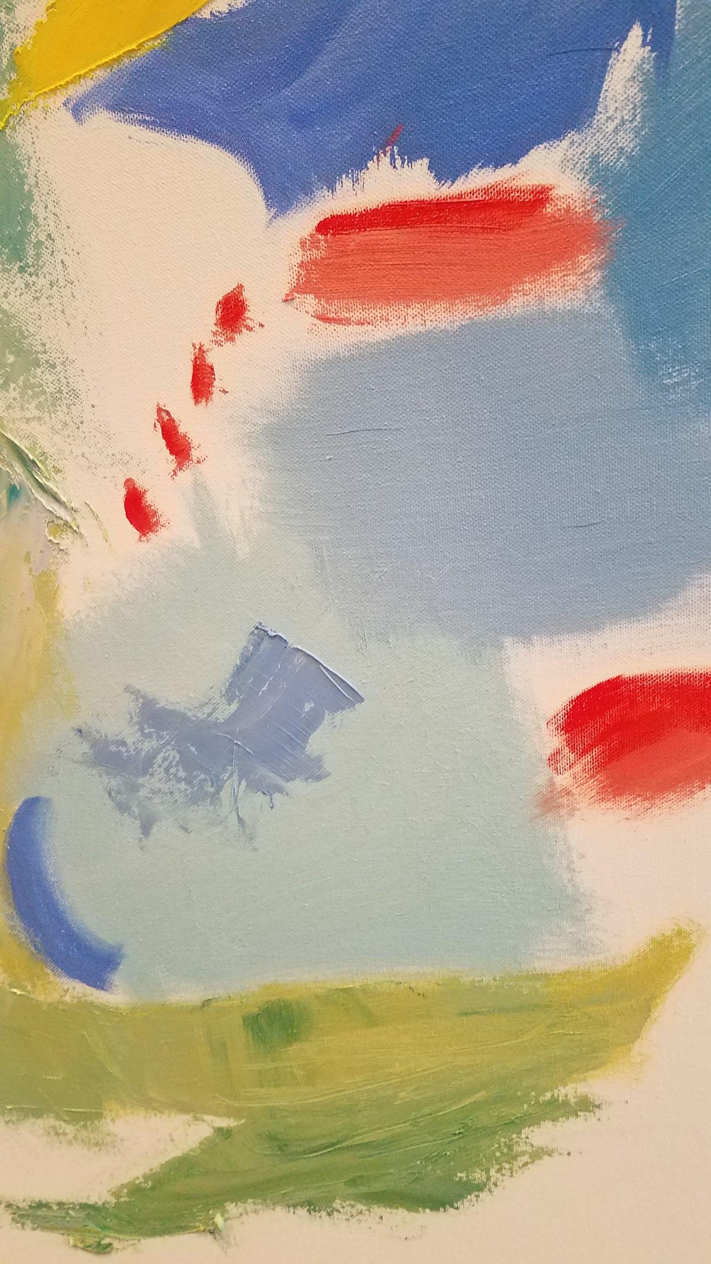 Jouer aux couleurs 1, peinture, huile sur toile - Painting de Christine Frisbee