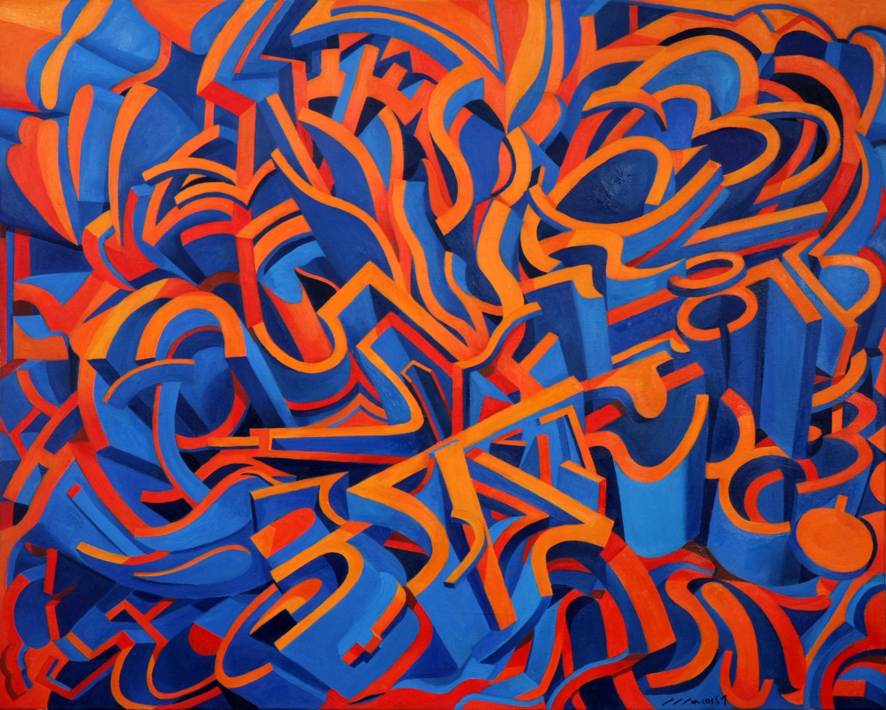 Abstract Painting Marcos Inacio - Celebrity Summer, peinture, huile sur toile
