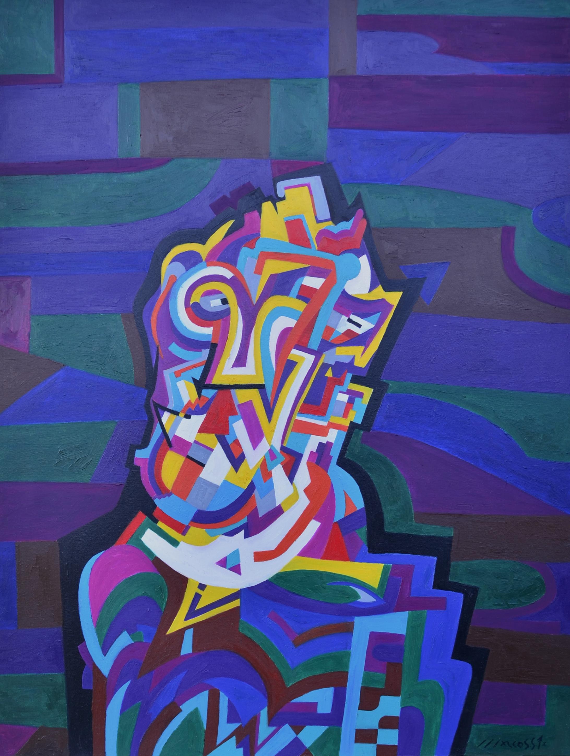 Abstract Painting di Marcos Inacio - Sorriso, Pittura, Olio su tela