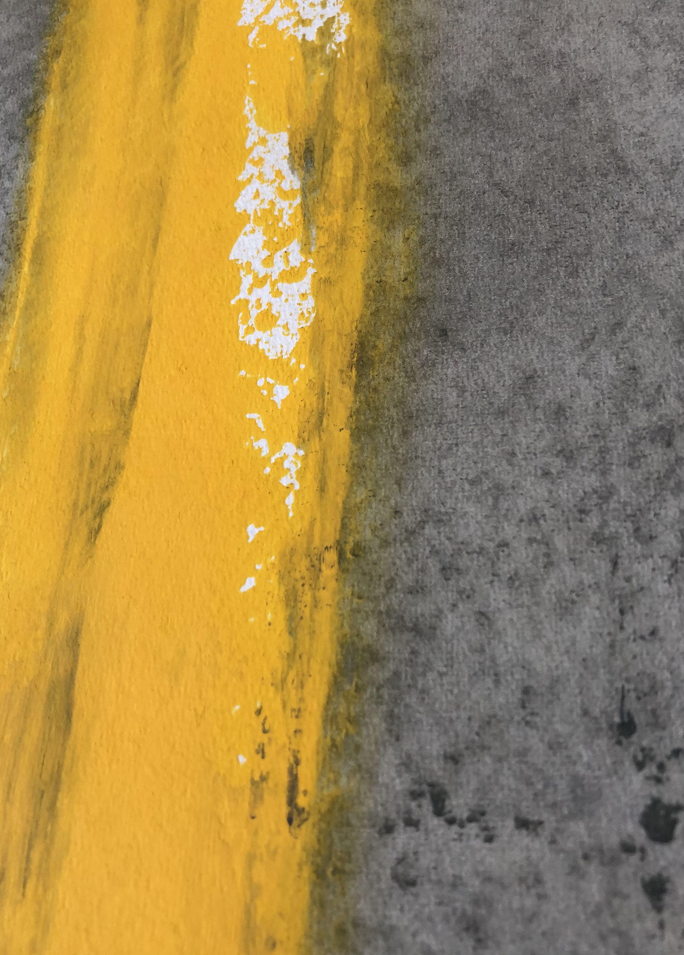     Esta pintura acrílica abstracta original, única en su género, con la energía de la tierra, está hecha a mano.   El pesado pergamino japonés aporta armonía a cualquier habitación.   La pintura mide 21,5X30