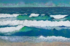 Breaking Surf, Painting, Pastels on Pastel Sandpaper