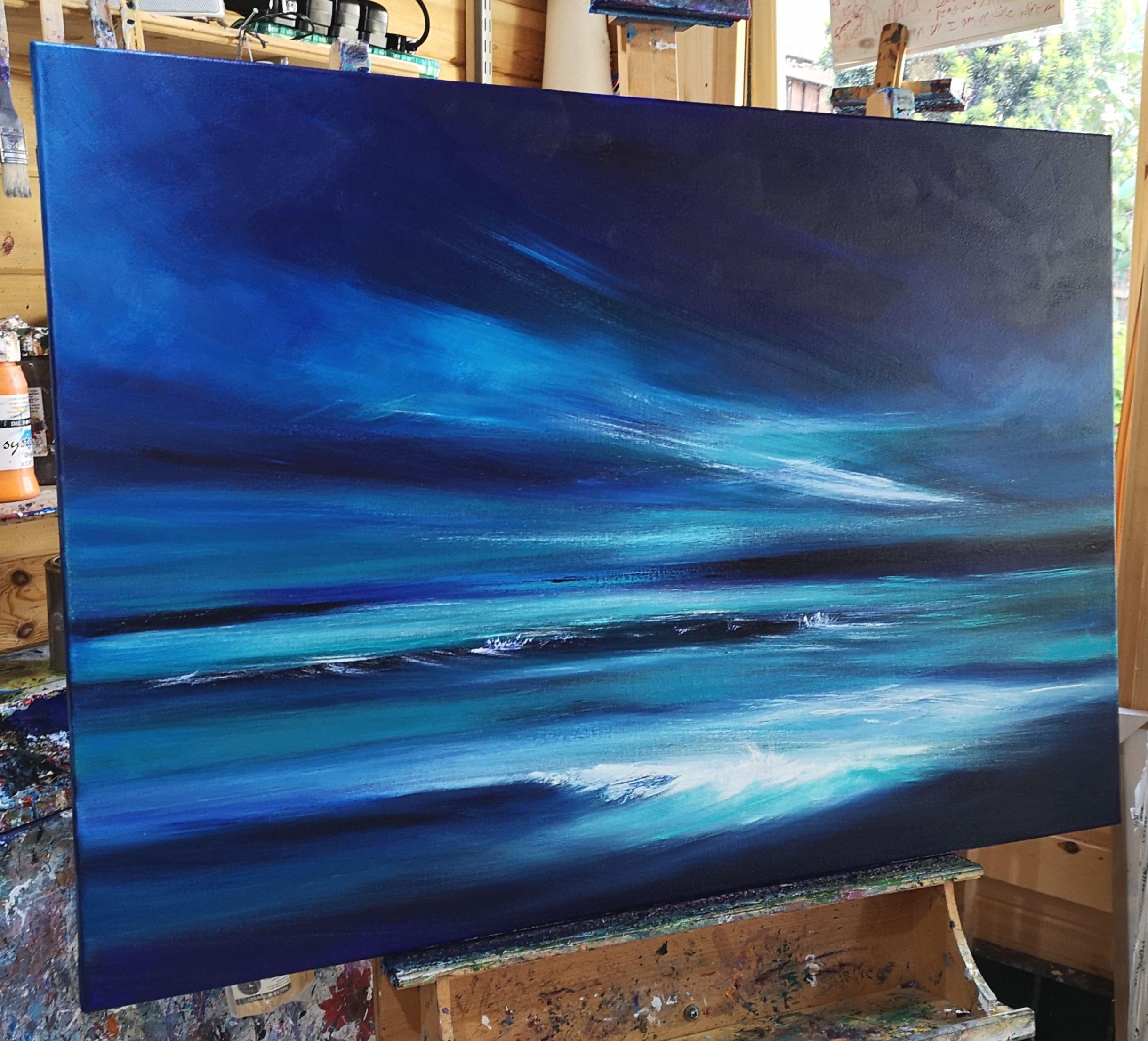Midnight Blue, Painting, Acrylic on Canvas 2
