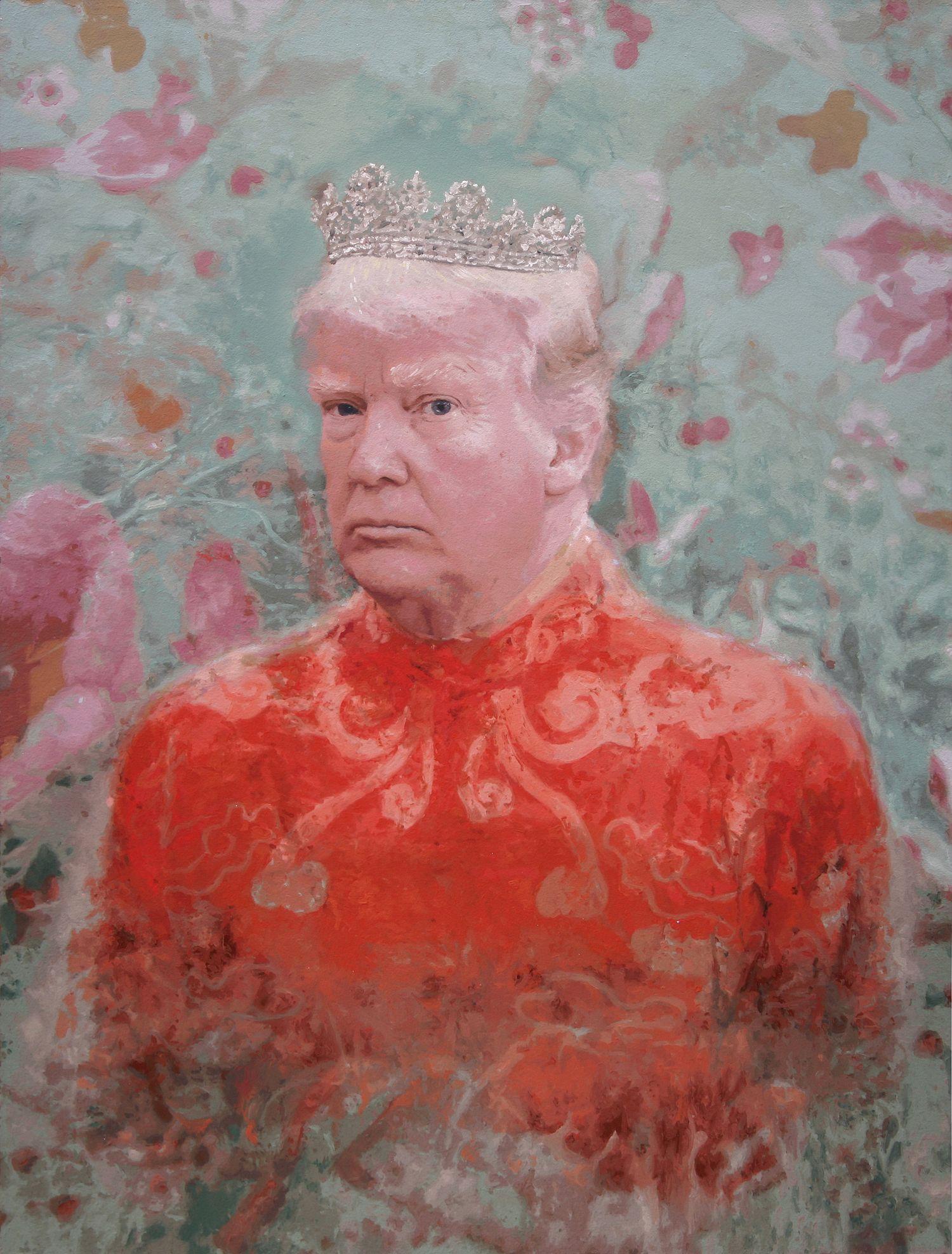 Coronaleader DT, peinture, huile sur panneau de MDF - Painting de Victor Tarres