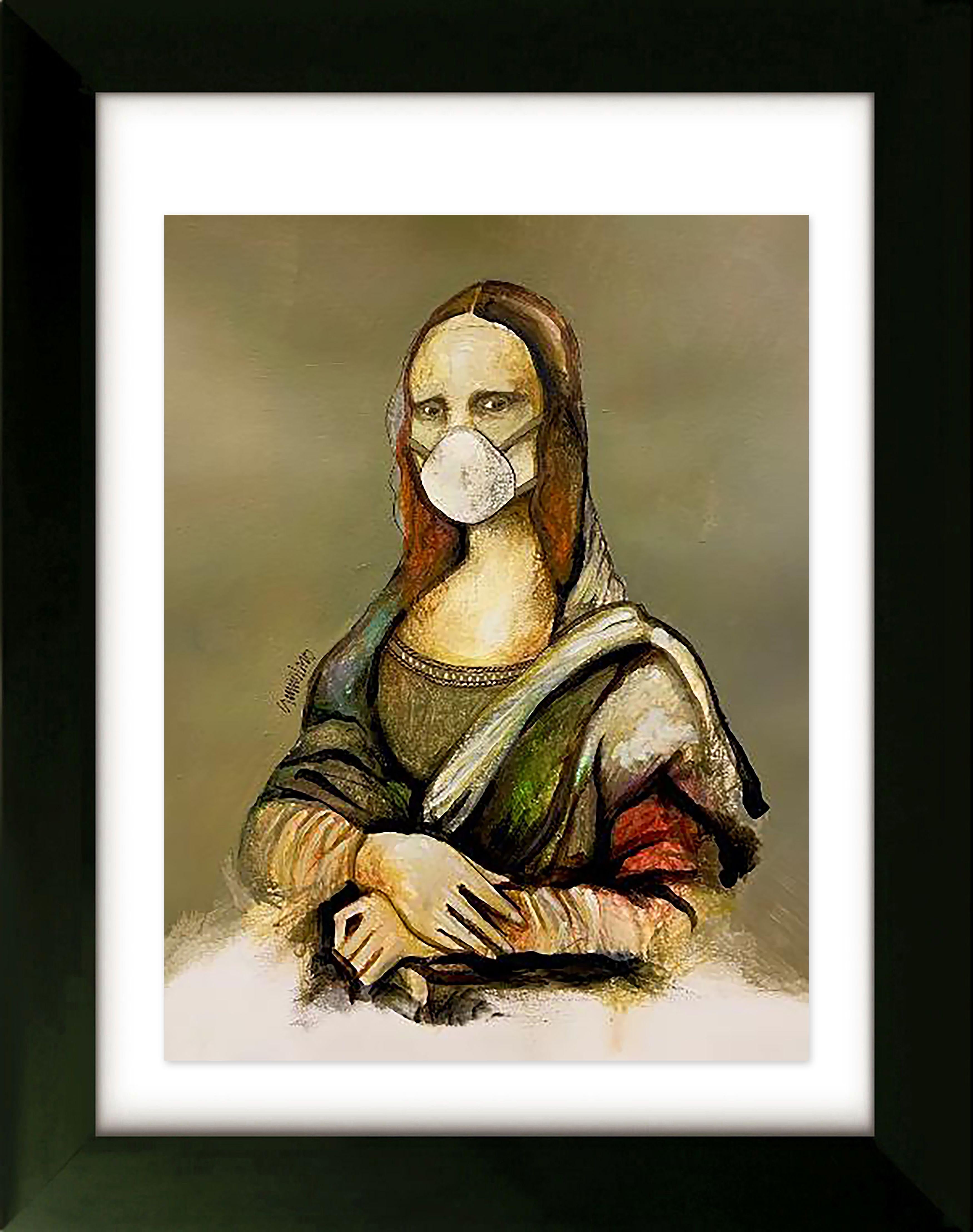Mona Lisa, Dibujo, Pluma y tinta sobre papel - Art Arte pop de Sergio Lazo