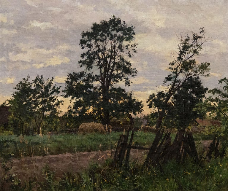 Igor Barkhatkov Evening The Sun Is Setting Painting Oil On Canvas For Sale At 1stdibs