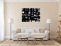 Satin white magic  48" x 36", Painting, Acrylic on Canvas