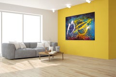 Intergalactic  48" x 36", Painting, Acrylic on Canvas