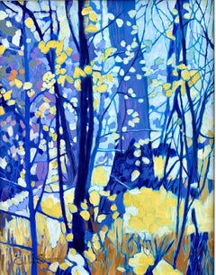 Stand of Birches #2, Painting, Oil on Canvas