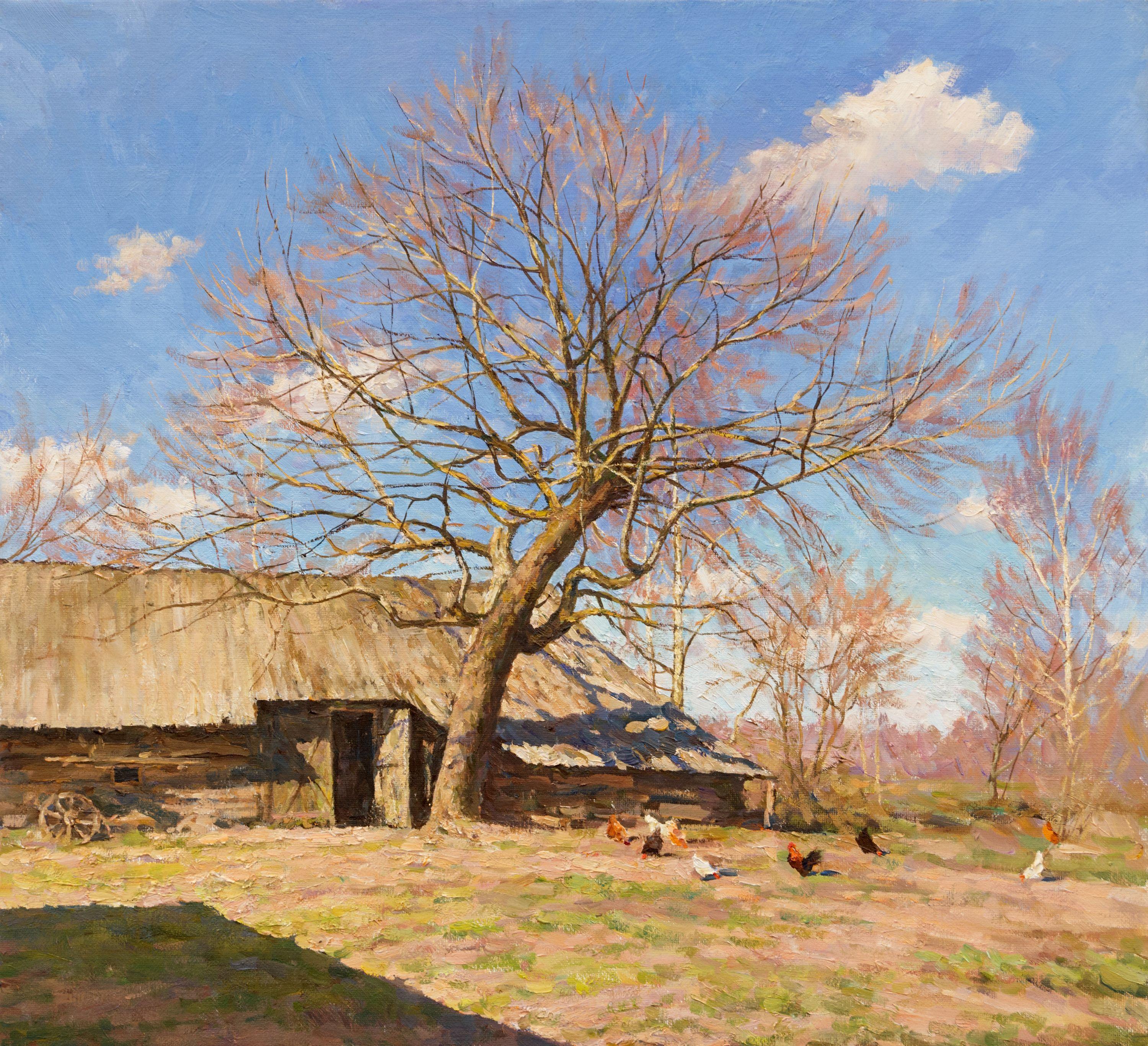 Title: Early Spring;  Year created: 2020;  Medium and support: Oil on canvas;  Dimensions: h 55 cm Ã— w 60 cm Ã— d 3 cm. :: Painting :: Realism :: This piece comes with an official certificate of authenticity signed by the artist :: Ready to Hang: