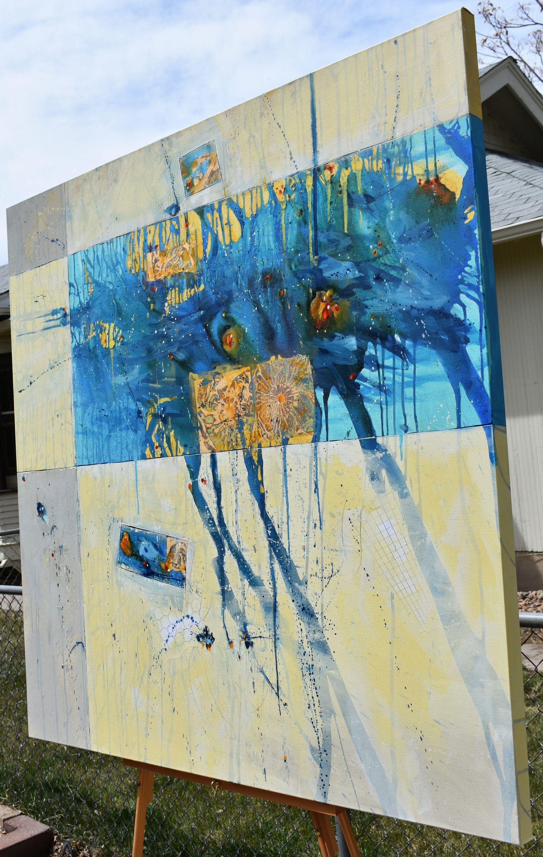 Take On The World, Gemälde, Öl auf Leinwand – Painting von Cynthia  Ligeros