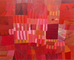 Red Fragments, Painting, Acrylic on Canvas