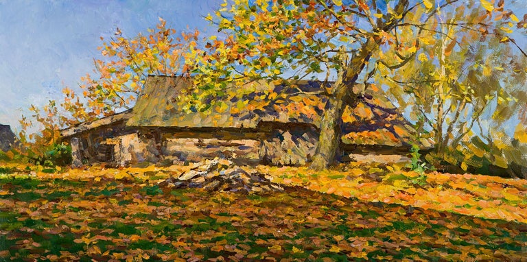 Igor Barkhatkov The Last Leaves Painting Oil On Canvas For Sale At 1stdibs