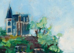 Oil on canvas of Dinard in Bretagne in France, Painting, Oil on Canvas