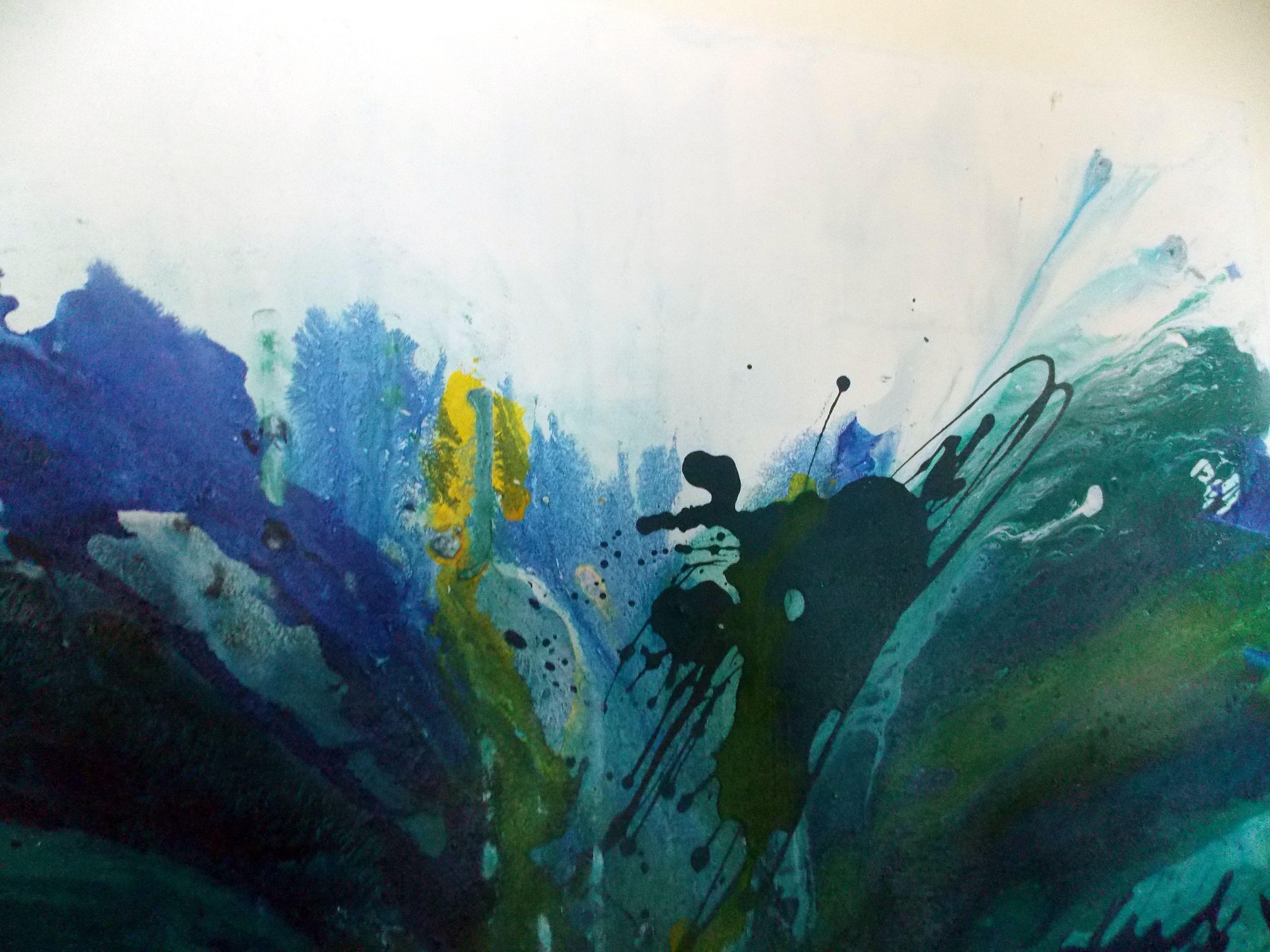 Blue-Green Lagoon 2, Painting, Acrylic on Canvas 1