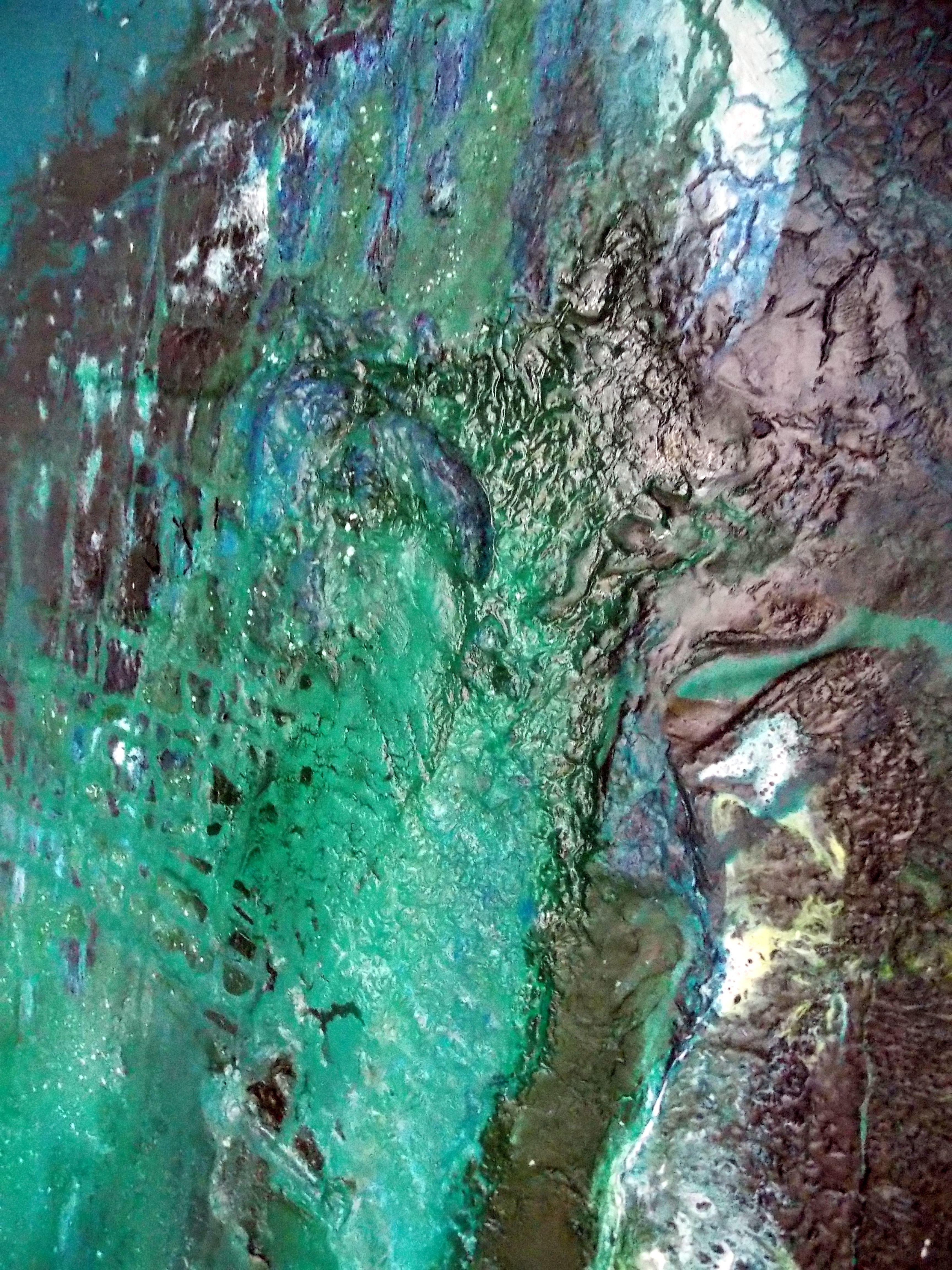 Blue-Green Lagoon 2, Painting, Acrylic on Canvas 2
