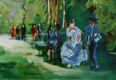 Original oil painting wedding, Painting, Oil on Canvas