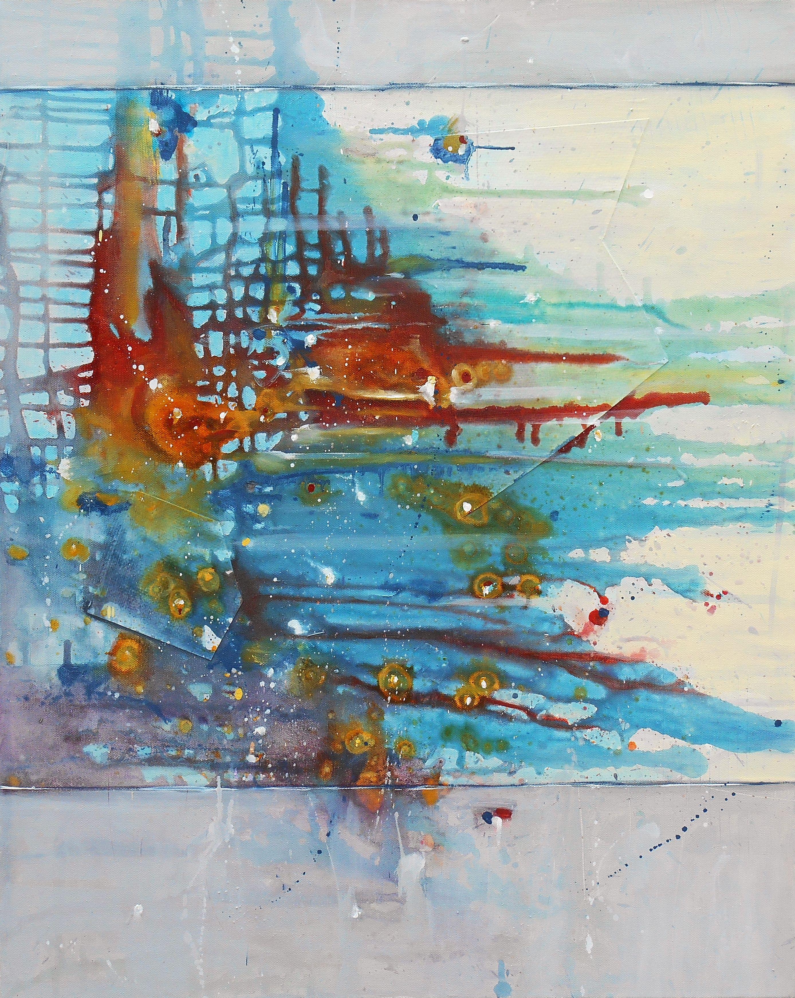 Cynthia  Ligeros Abstract Painting - When The Dawn Will Come, Painting, Oil on Canvas