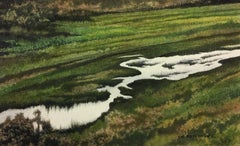 Overflowing Creek, Painting, Watercolor on Watercolor Paper