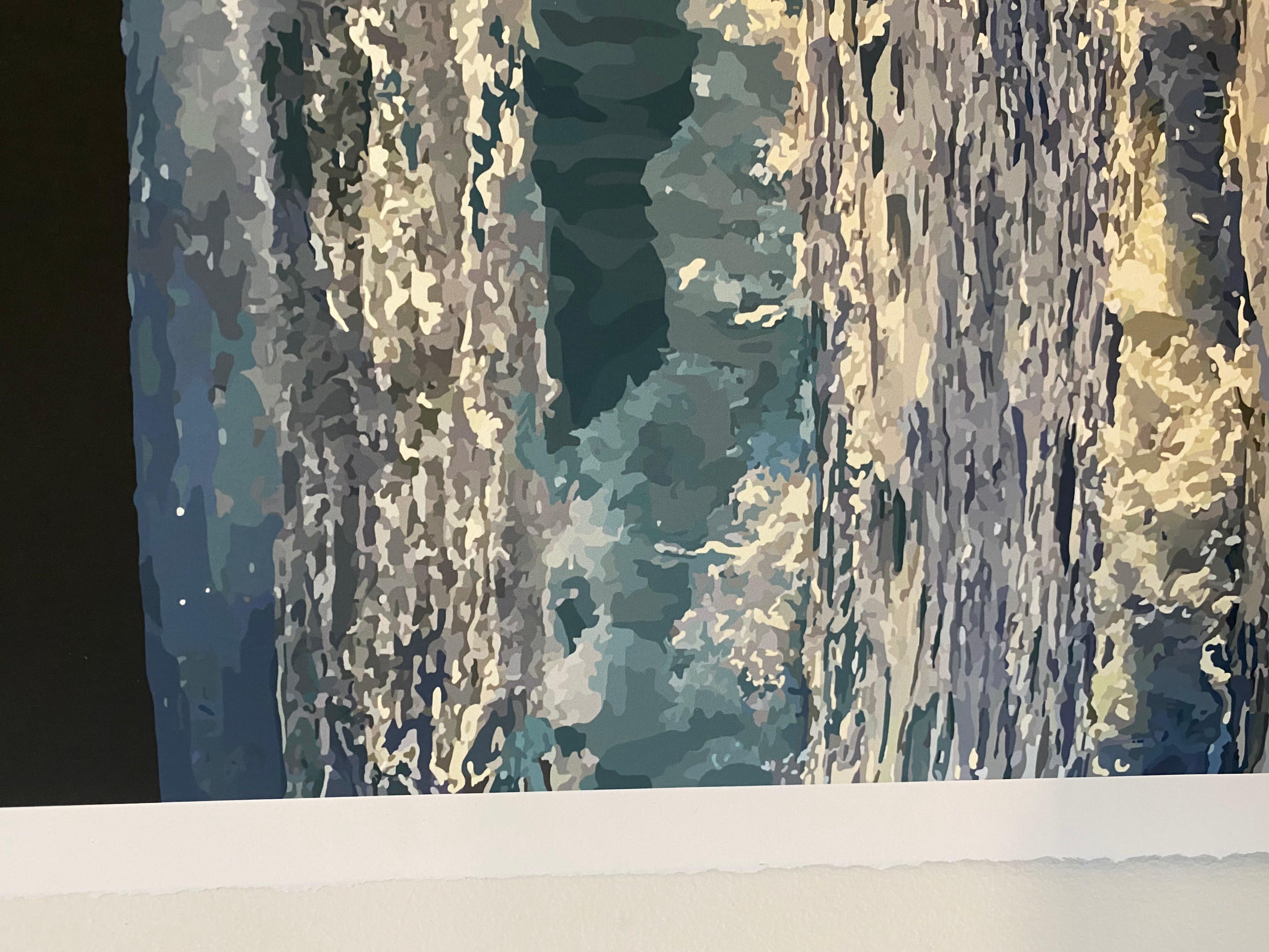 Rough Waters - Gray Landscape Print by Molly Goldfarb