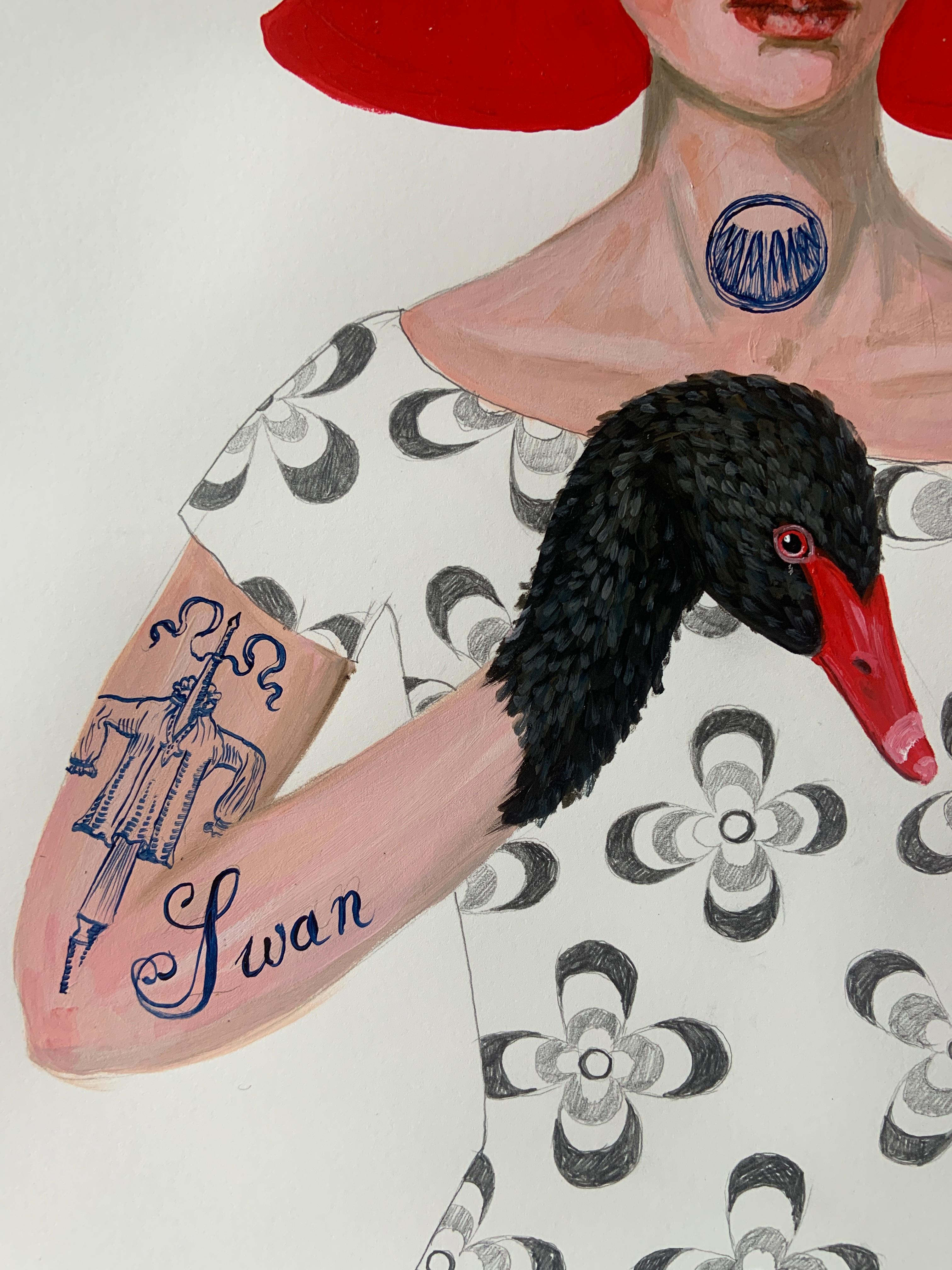 swan and crow