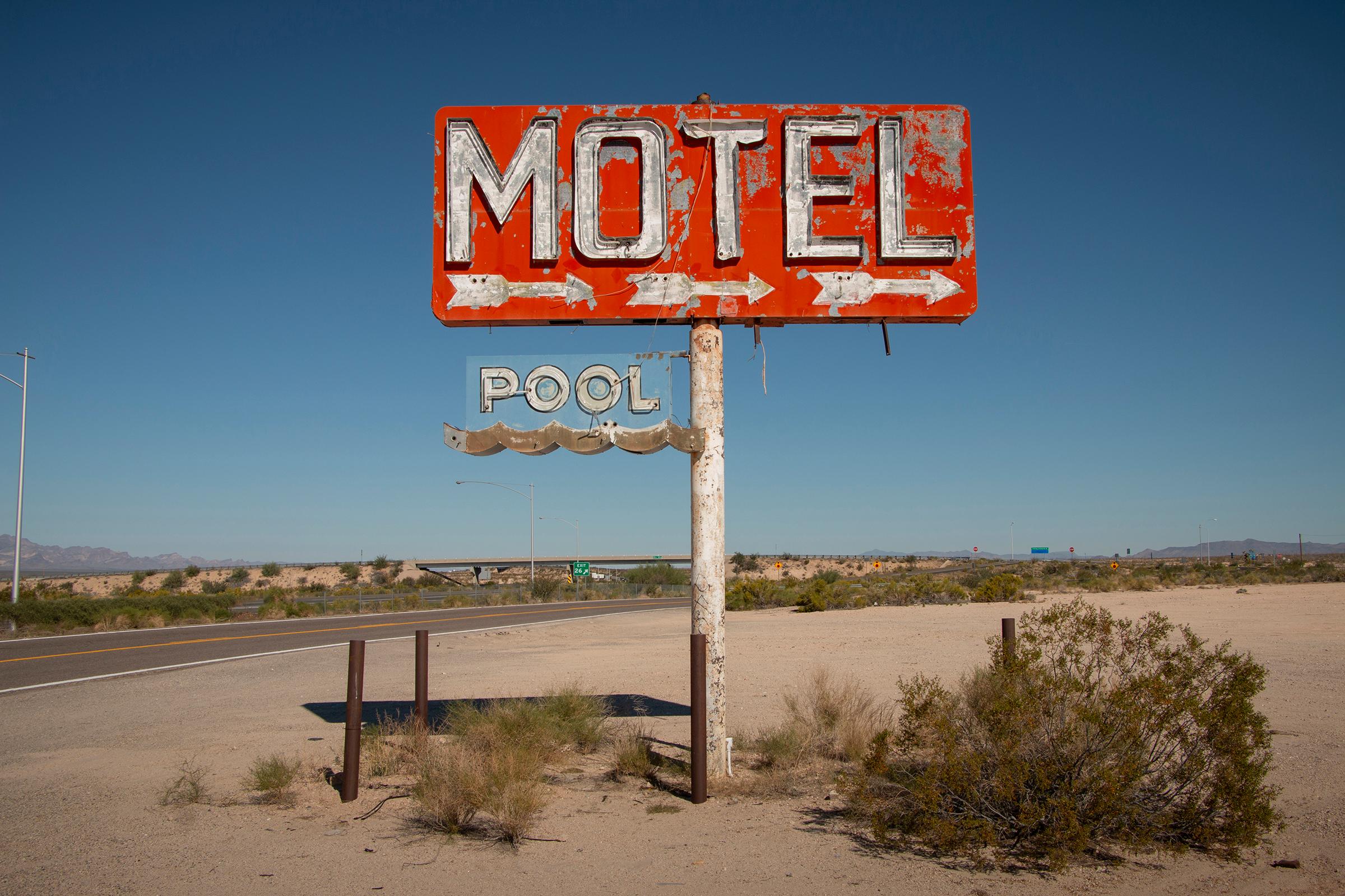 Motel Pool - Photograph by Steve Lewis