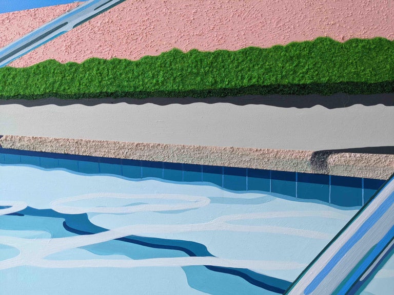 Pool steps - Painting by Honor Bowman Hall