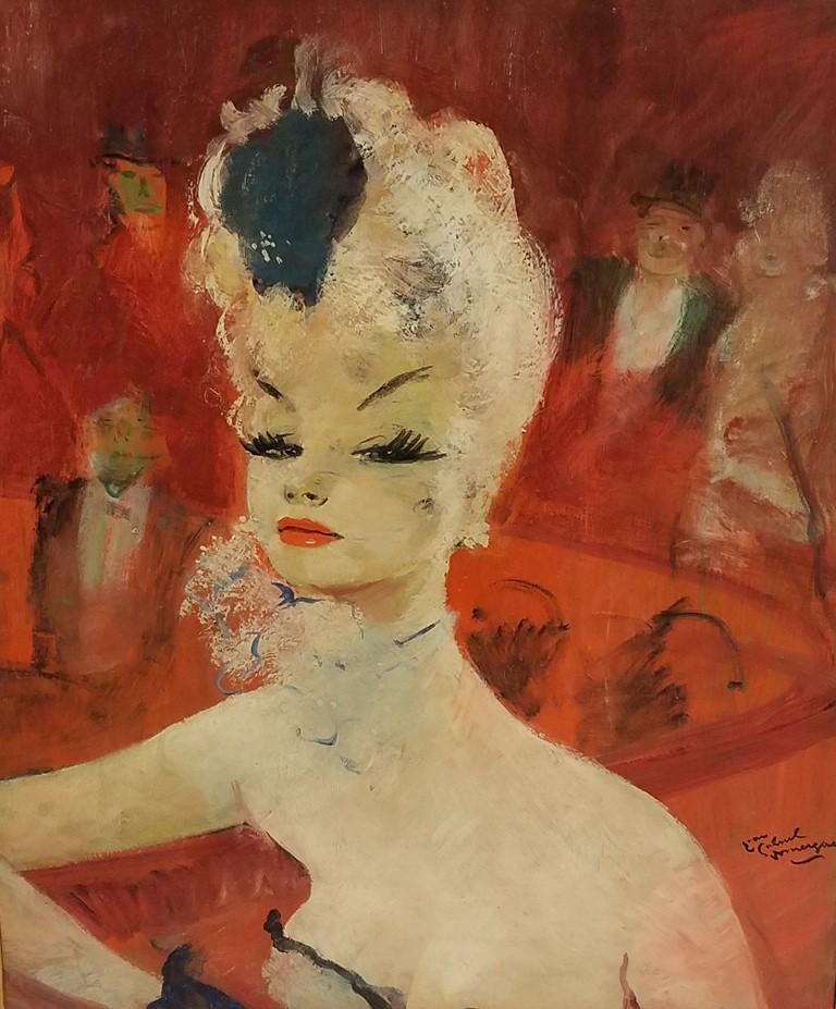 La loge a l'opera - Painting by Jean Gabriel Domergue