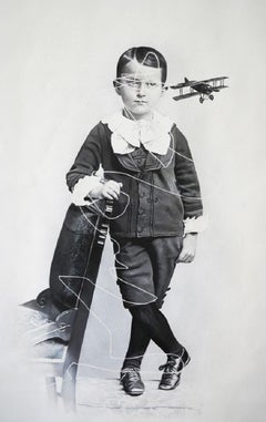 Vintage Boy and Aeroplane