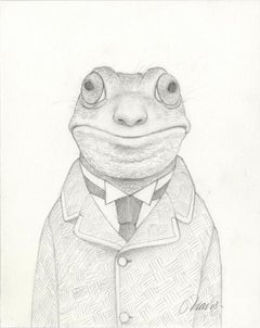 Vintage Gary the Frog Man Drawing