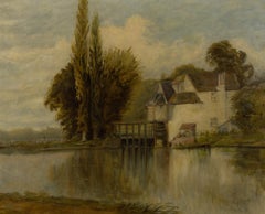 Percy Thomas RE (1846-1922) - 1905 Oil, River View