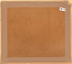 Audrey Vaulkhard - Acuarela 1975 firmada y enmarcada, Pueblo tranquilo