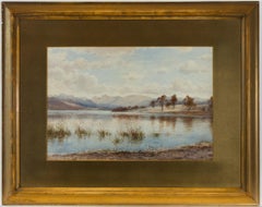 Edward Tucker Jnr (1847-1910) - Late 19th Century Watercolour, Lake Scene